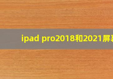 ipad pro2018和2021屏幕